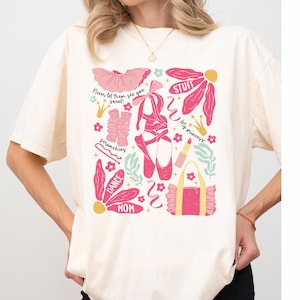 Comfort Colors® Coquette Dance Mom Shirt, Dance Mom Tee, Ballet Mom Gift, Dance Mama Shirt, Ballet Mom T-shirt, Gift for Dance Mom, Cute Tee
