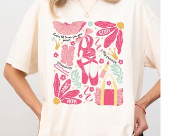 Comfort Colors Coquette Dance Mom T-Shirt, Ballet Gift Tee