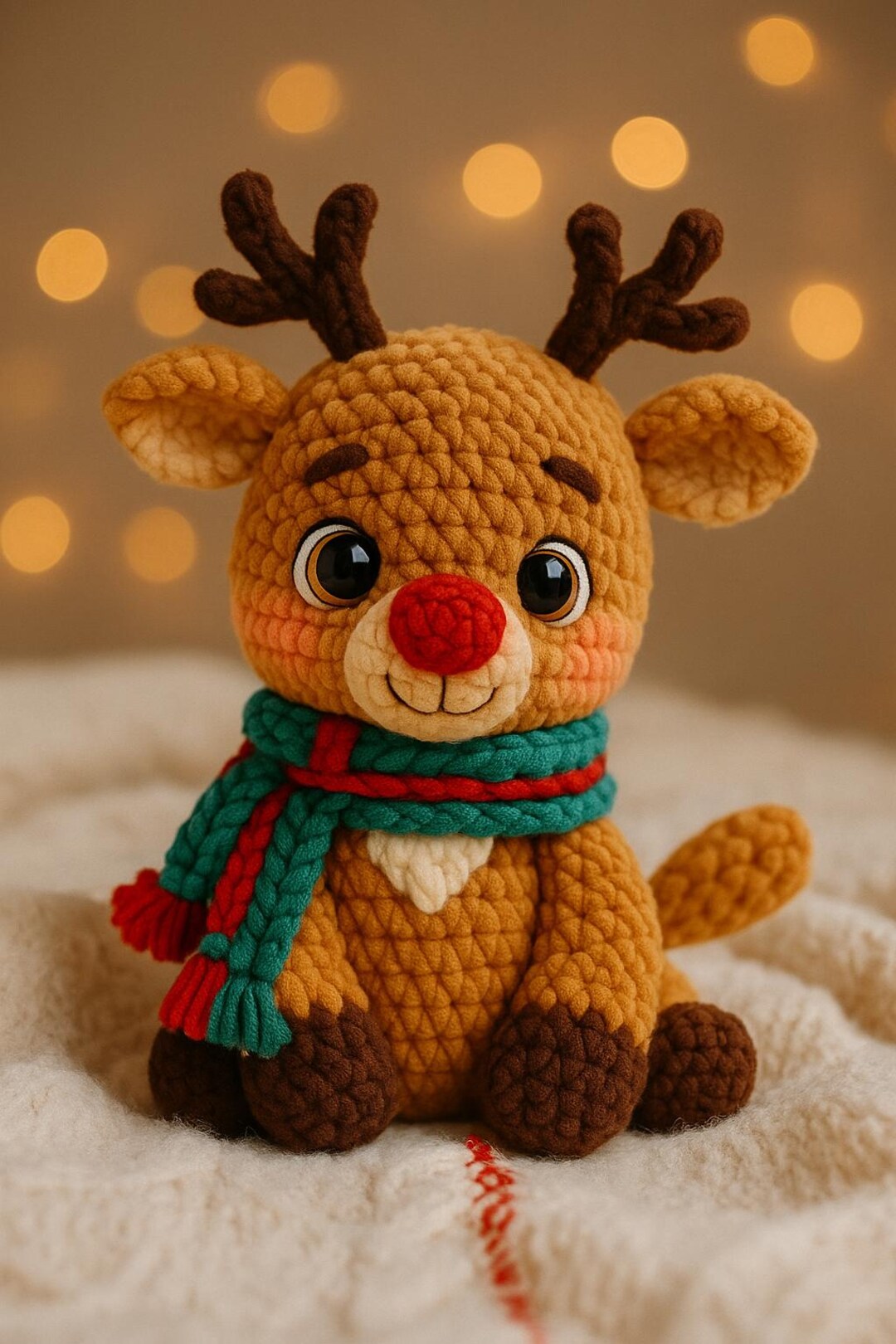 Rudolf the Reindeer Crochet Pattern | Plush Toy Crochet Pattern ...