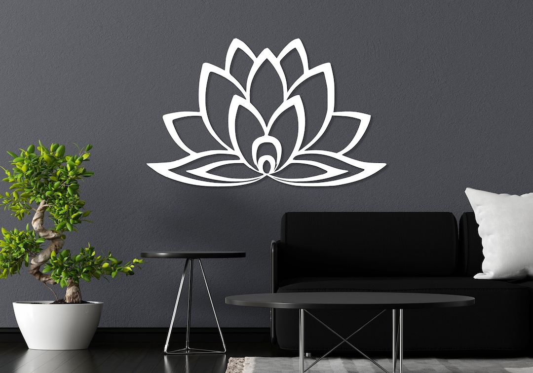 Lotus Flower Metal Wall Art / Floral Home Design / Decor for Backyard ...