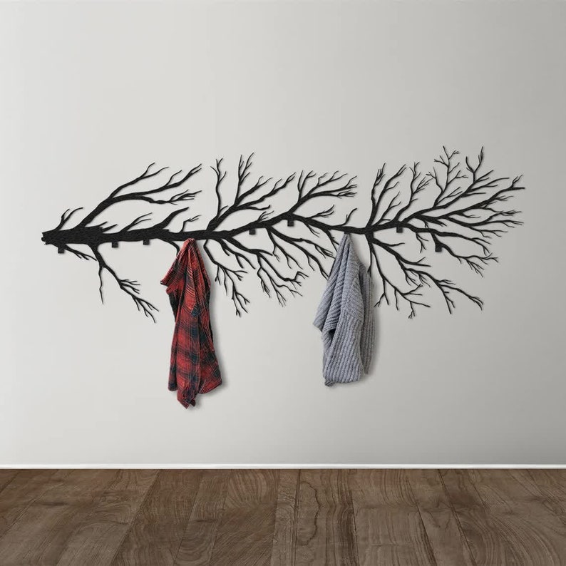 Extra Large Tree Branch Coat Rack Wall Mounted / Useful Etsy