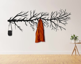 Extra Large Tree Branch Coat Rack Wall Mounted / Useful Clothes Hanger / Entryway Organizer / Branch Decor / Boho Hat Hanger / Bag Hanger