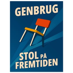Fine Art Poster | Reuse – Trust in the Future | Danish vintage style & sustainability