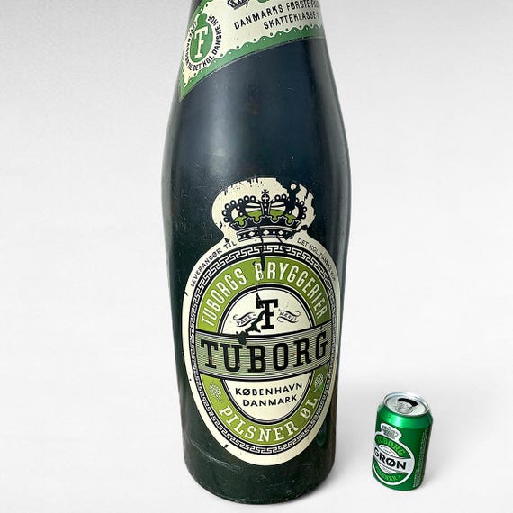 Rare Giant TUBORG “green” Advertising Bottle (plastic 80 Cm