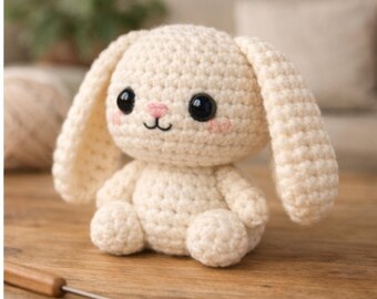 Miffy-Style Crochet Bunny Pattern PDF | Amigurumi Bunny Doll | Plush Toy - Easy Beginner - Instant Download