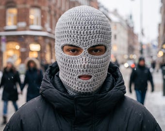 Crochet Balaclava Pattern PDF, Basic Ski Mask Pattern, Easy Crochet Balaclava Pattern, Winter Face Mask PDF, Streetwear Balaclava Tutorial