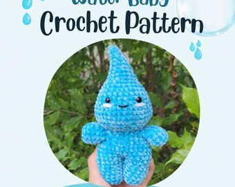 Water Baby Amigurumi Crochet Pattern, Beginner Friendly Plush Toy PDF Download