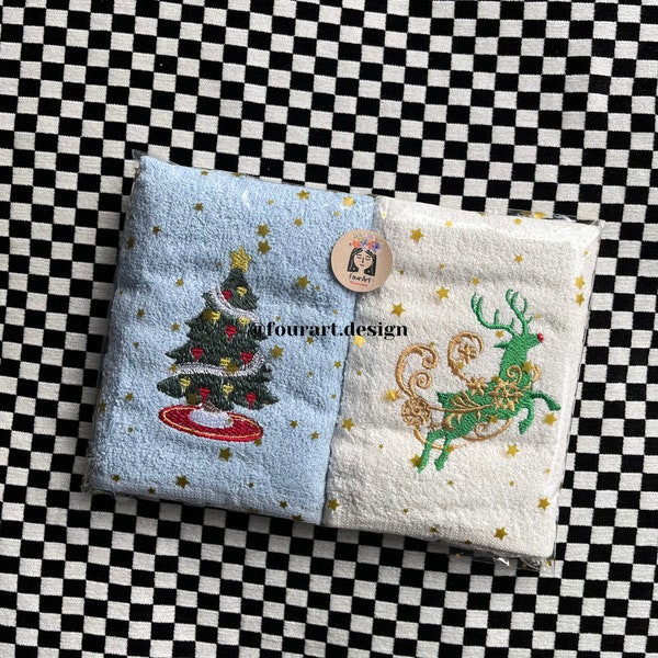 Torchons / torchon / torchon de cuisine / torchon / Elbezi / Teatowel / Torchon / Torchon de Noël / motif pour Noël pack de 2