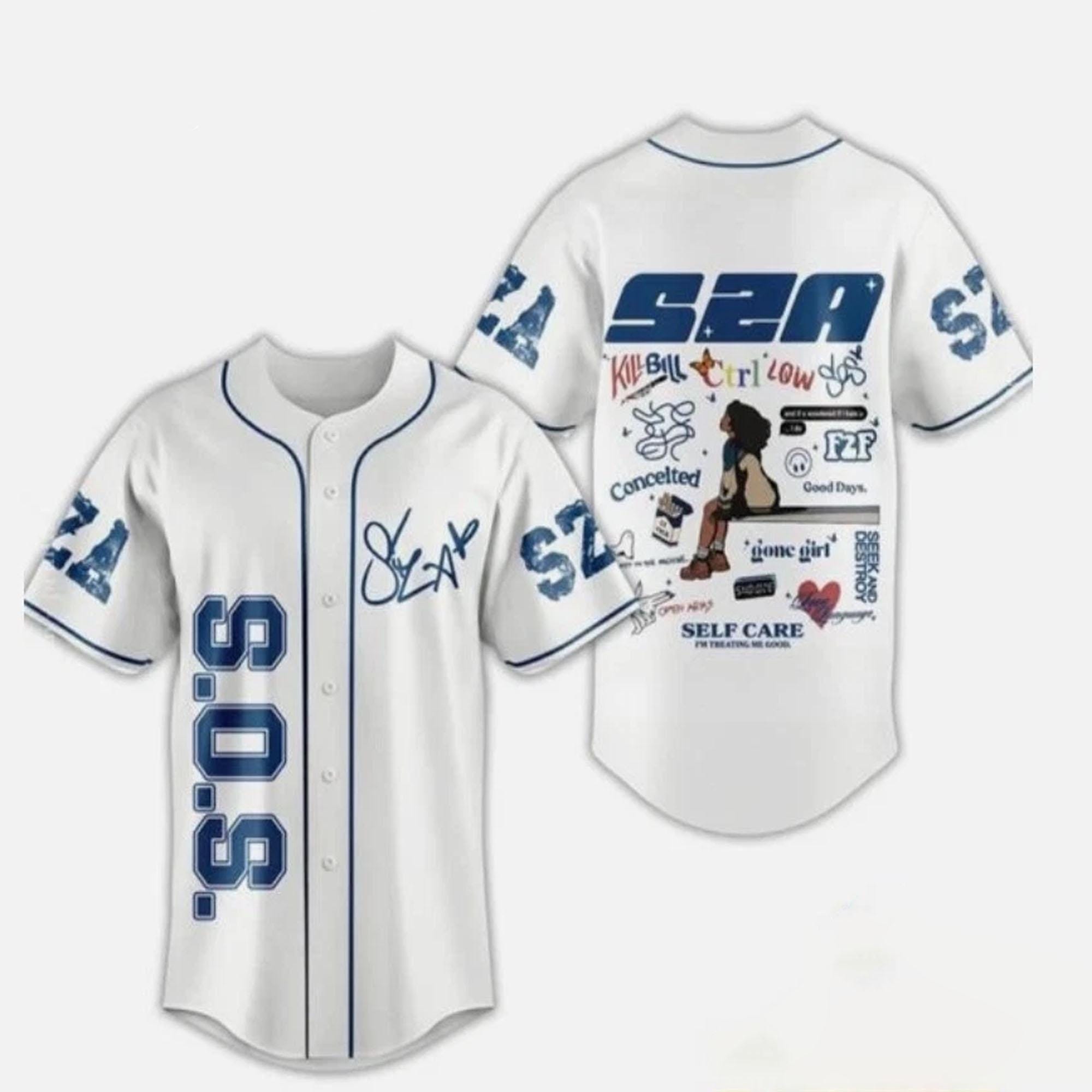 SZA ロングスリーブT SOS シザ ホッケージャージ風 ケンドリック・ラマー SZA SOS ロンT ホッケーシャツ風 S 限定 - メルカリ