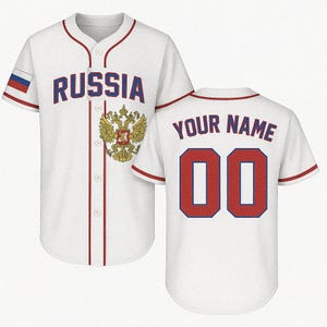 Custom Russia Baseball Jersey – Russian Double-Headed Eagle Shirt – Personalized Russian Heritage Gift
