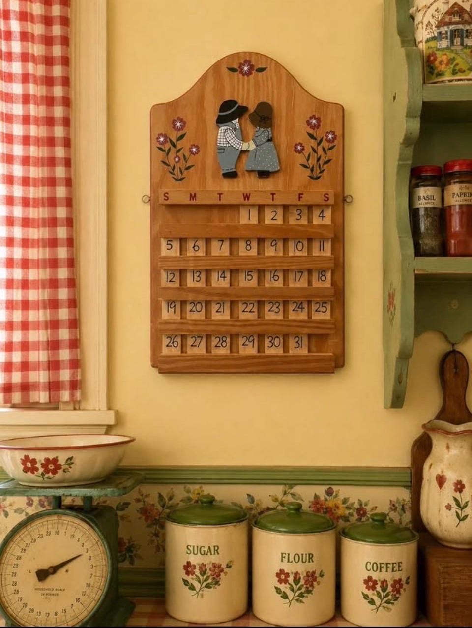 90s USA製 ヴィンテージ万年カレンダー りんご 稀少 木製 Vintage Block Calendar - Etsy
