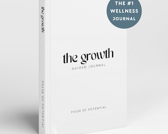 The Growth Guided Journal / 100 mensajes de diario para la curación y el crecimiento / Diario de terapia para la ansiedad y la salud mental