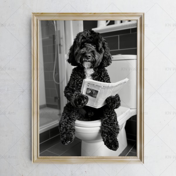 Dog Bathroom Printable Wall Art - Etsy