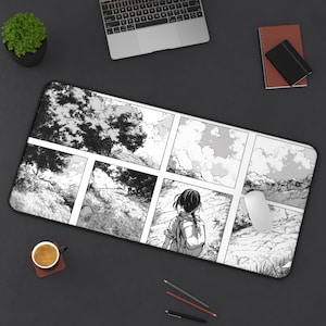 Manga Art Mousepad, Manga Mousepad, Manga Deskmat, Anime Mousepad, Anime Desk Mat