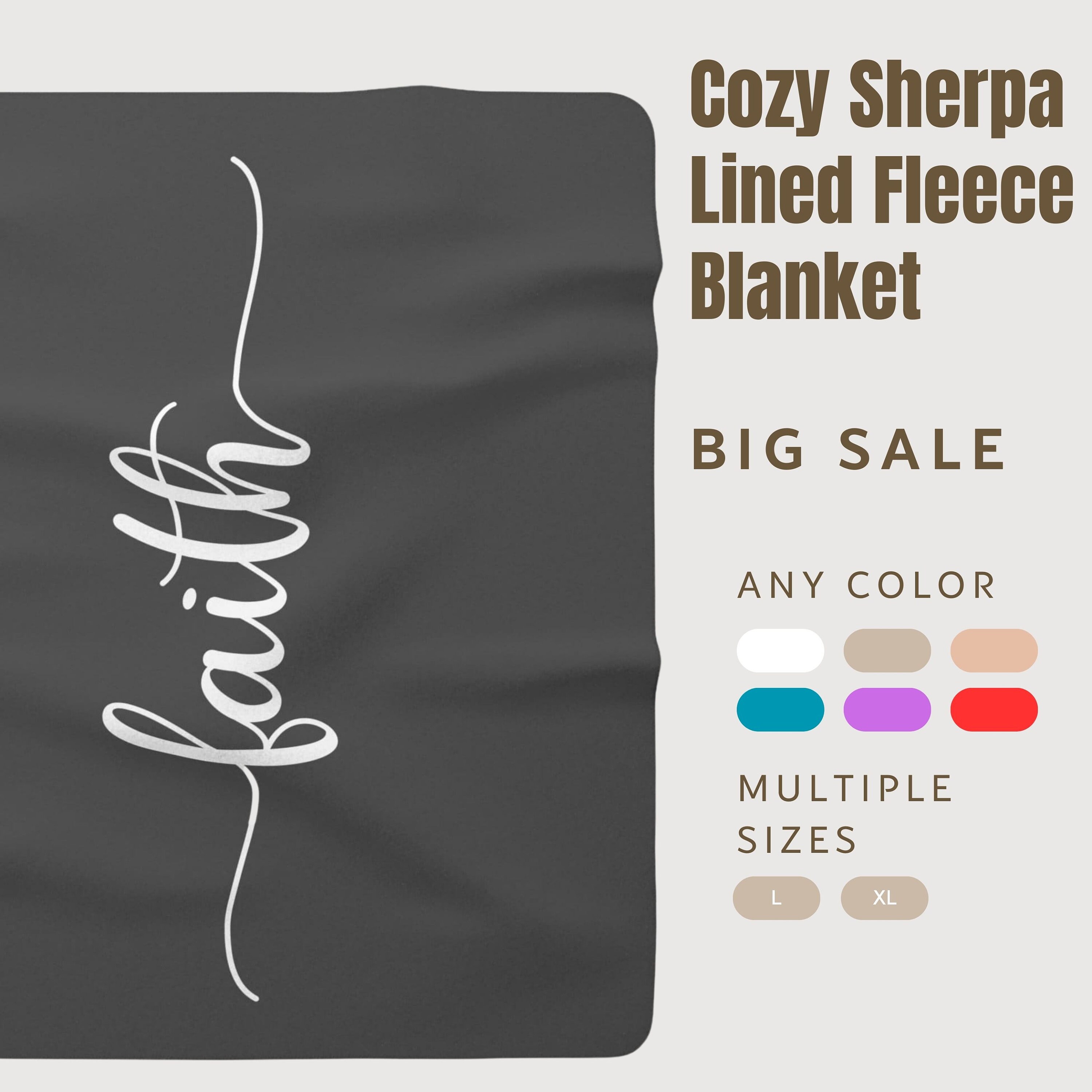 Faith Christian Bible Verse Blanket Personalized Christmas Gift Lined