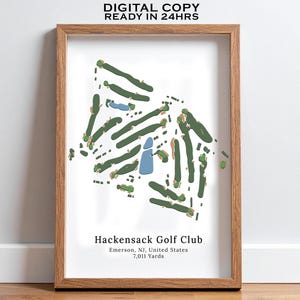 Any Golf Course Map, Custom Print of Golf Course, Custom Golf Course Map, Golf Map Illustrated, Como Golf course, Gift for Golfers