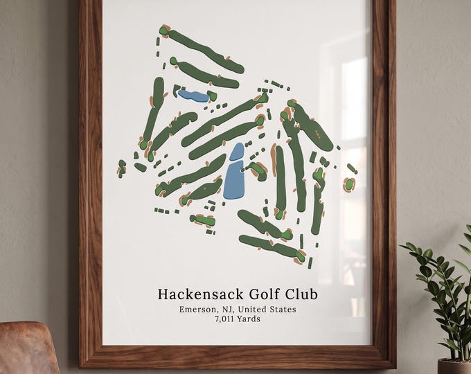 Any Golf Course Map, Custom Print of Golf Course, Custom Golf Course Map, Golf Map Illustrated, Como Golf course, Gift for Golfers