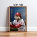 Any Baseball Team Dog Poster, Philadelphia Baseball Player Pet Portrait, Dog Cat Wall Art, Pet Sports Fan Art, Cat in Jersey, Coach Gift product logo