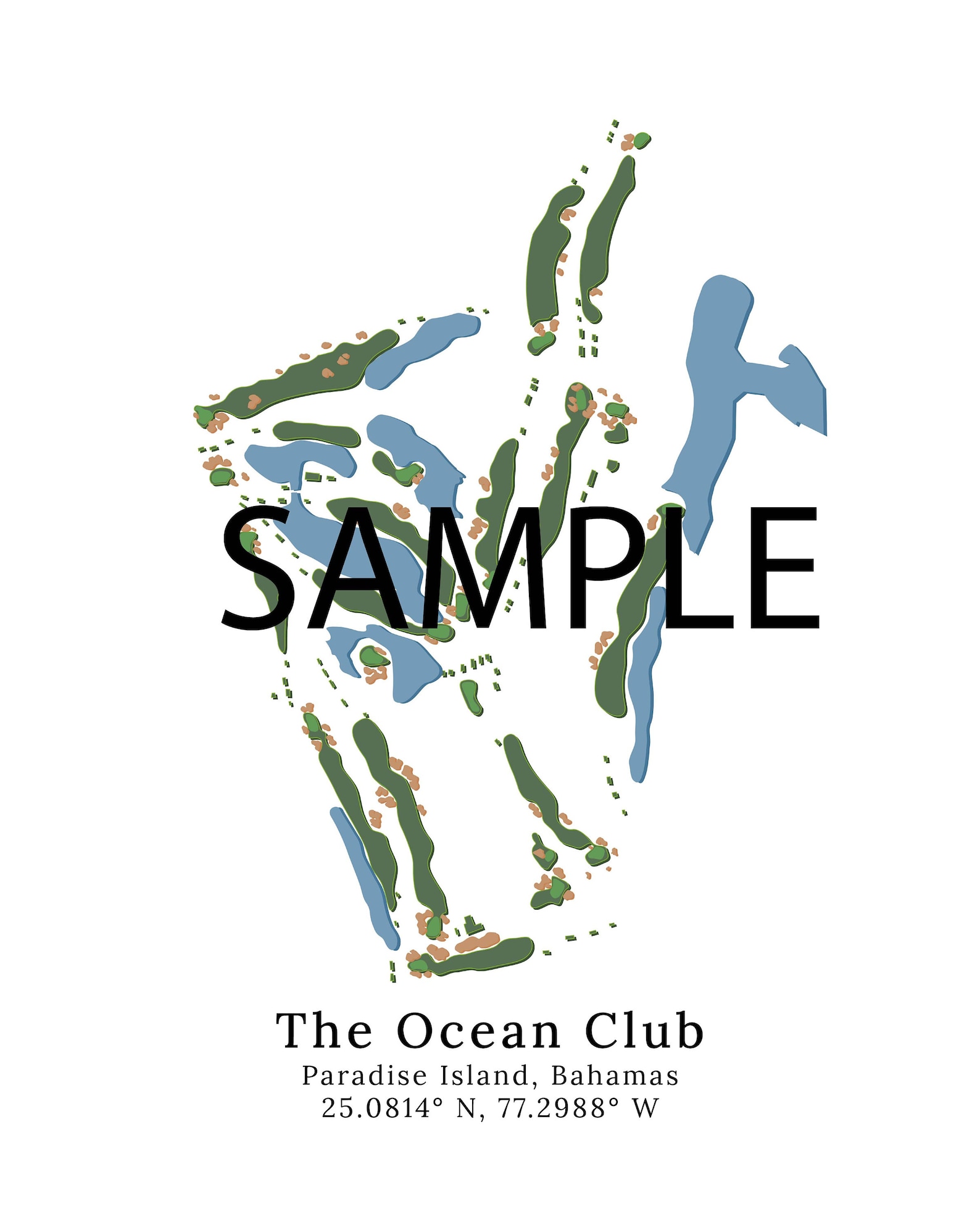 Any Golf Course Map Custom Print - Il 1588xN.6336960724 Qy46