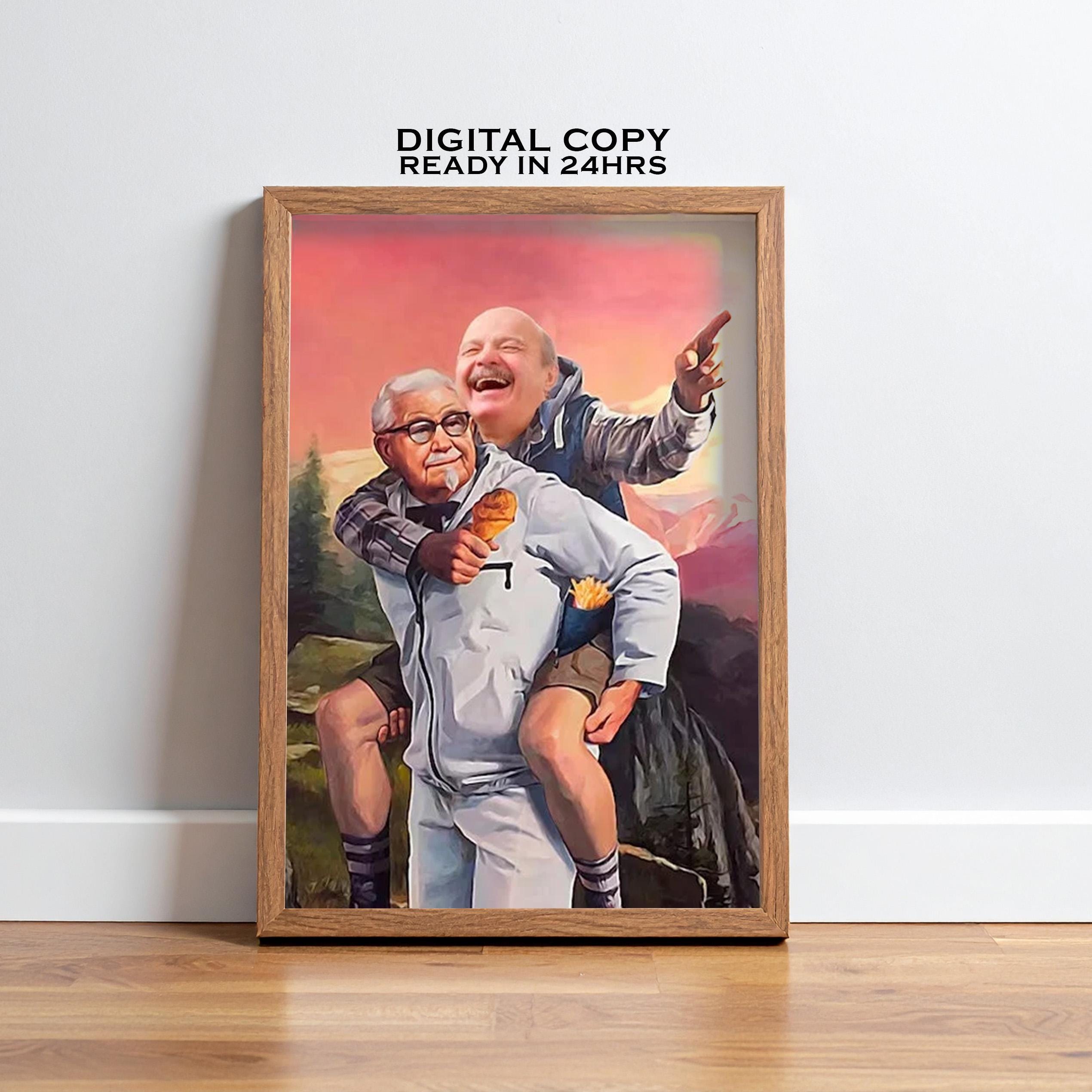 KFC ケンタッキー　カーネルサンダース　肖像画　インテリア　絵 カーネル・サンダース 肖像画 Yahoo!オークション - 非売品