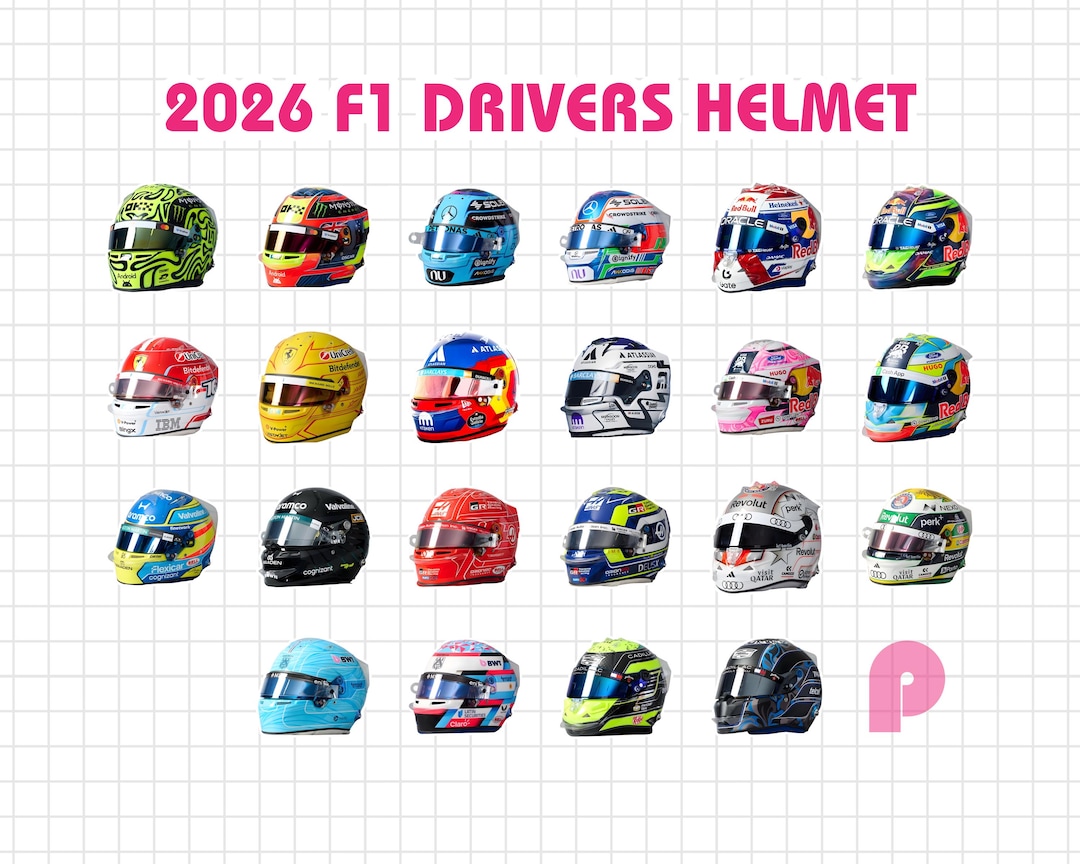 2026 F1 Drivers Helmet Bundle 2026 Season Formula 1 Digital Stickers 2026-f1-drivers-helmet-bundle-2026-season-formula-1-digital-stickers
