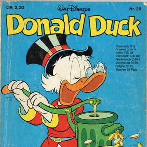 Donald Duck Paperback nr. 29 Strips uit 1977 Walt Disney 96 pagina's boekje tekenfilmfiguur tekenfilmboek