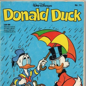 Donald Duck Paperback nr. 74 Strips uit 1979 Walt Disney 96 pagina's boekje cartoon karakter cartoon stripboek