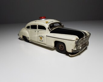 Old Tin Car TIPPCO TCO-1011 Military Police Toy Car 1950s HP94 Vintage Police Car Vehicle
