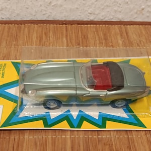 Vintage HUKI 202 Cabrio Friktionsauto 1970er Made in Western Germany im Blister seltenes Sammlerstück Ungeöffnet Originale Verpackung