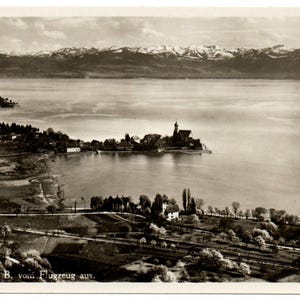Cartão postal vintage Wasserburg am Bodensee Baviera Alemanha de 1930 cartão postal AK Alemanha
