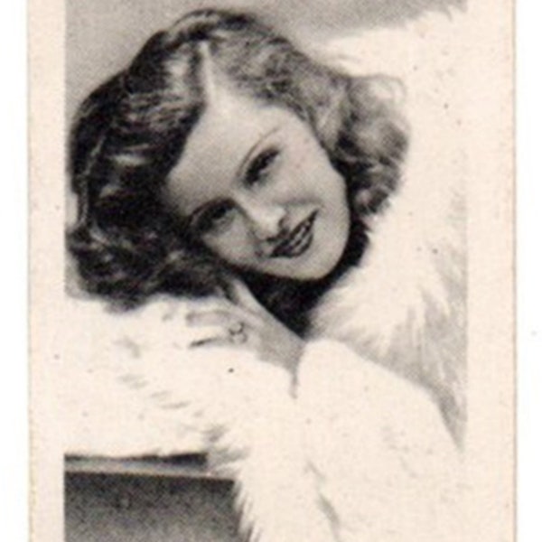 Lilian Harvey Vintage von 1933 Sammelbild Schauspielerin Film Movie Star England Trading Cards Sticker Altes Foto Bild Selten Aurelia