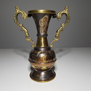 Vintage flower vase 50s made of brass old vase flowerpot pot jug