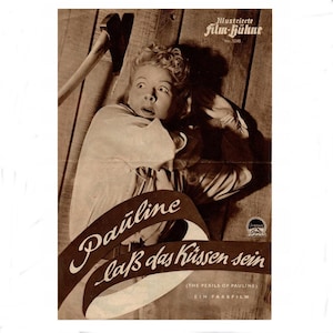 Illustrated Film Stage No. 1098 (1950) – Pauline, stop kissing / The Perils of Pauline – Vintage Film Programme