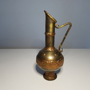 Vintage wine jug around 1900 water jug jug water wine beer mug old jug vase brass