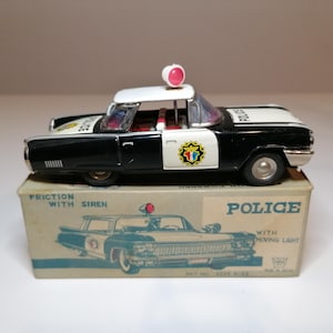 1950 MARUSAN KOSUGE Ford Auto Polizia Giocattolo Di Latta Giappone Per - Foto 12