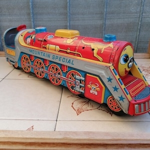 Vintage, 70s, Loco Western Modern Toys, tin, metal Enamelledsheet - Sold