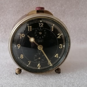 Vintage alarm clock Kienzle Duo 1950s clock table clock table alarm clock old travel alarm clock Made in Germany