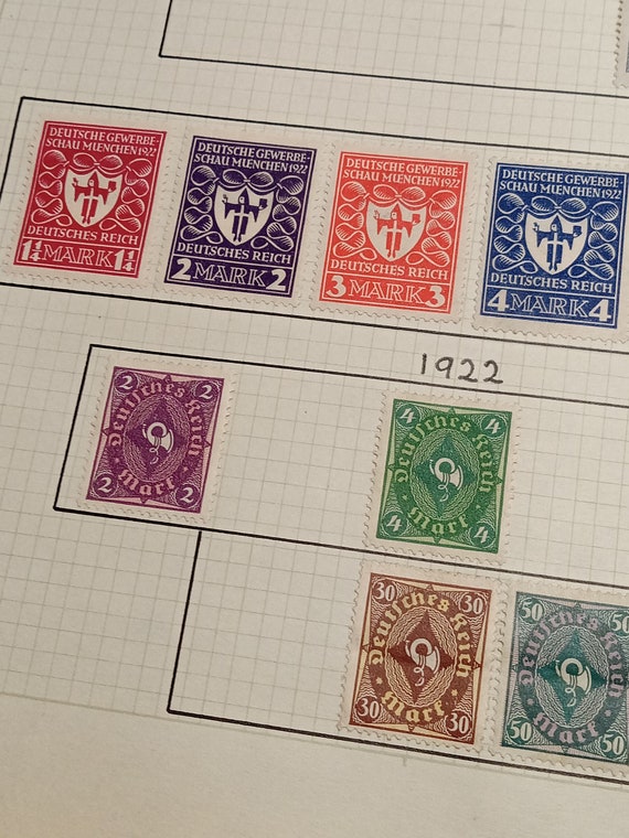 ドイツのコレクションページ切手 1922 - Etsy 日本