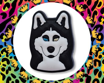 3D Husky Puppy Croc Charm