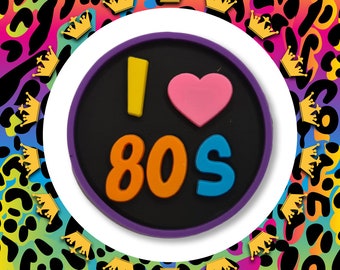 I Love The 80s Croc Charm - Retro Clog Accessory