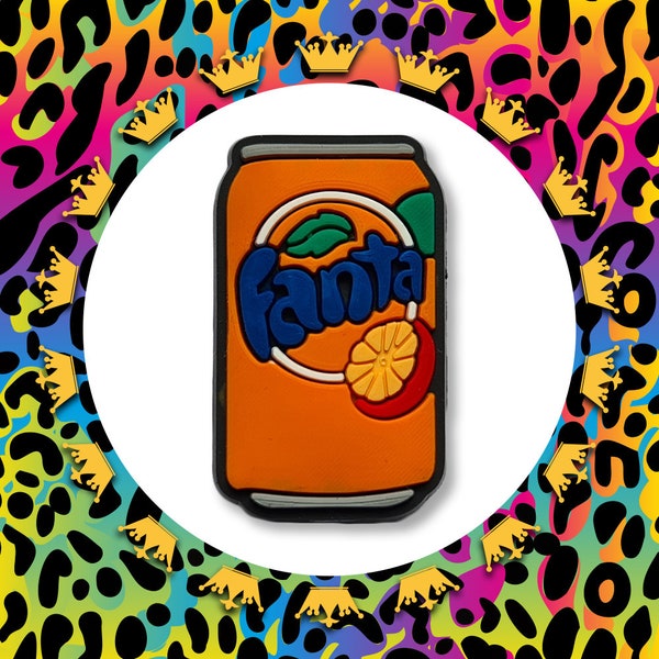 Junk Food - FIZZY FANTA Orange Croc Charm - Pop - Can Soda - Drink