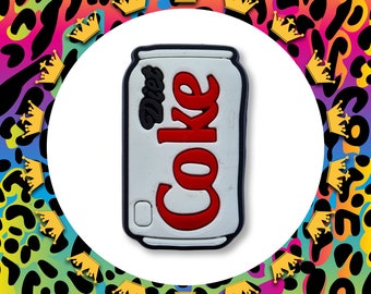 Junk Food - Super Cute DIET COKE Croc Charm - Pop - Can Soda -Drink