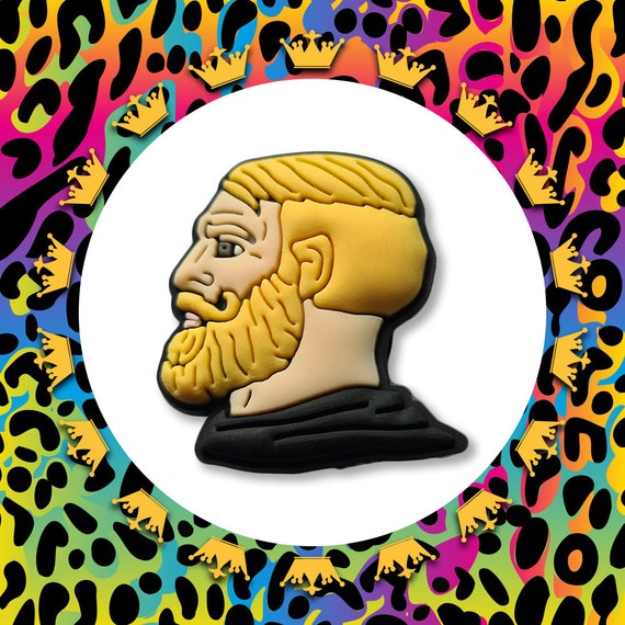 Yes Chad Guy Meme Charm to Fit Crocs/clogs Funny Crypto Gift