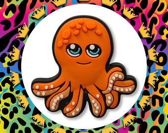 Chunky Baby Octopus Croc Charm: Sea Life Shoe Decoration