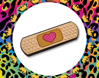 Love Heart Band Aid Croc Charm - Medical