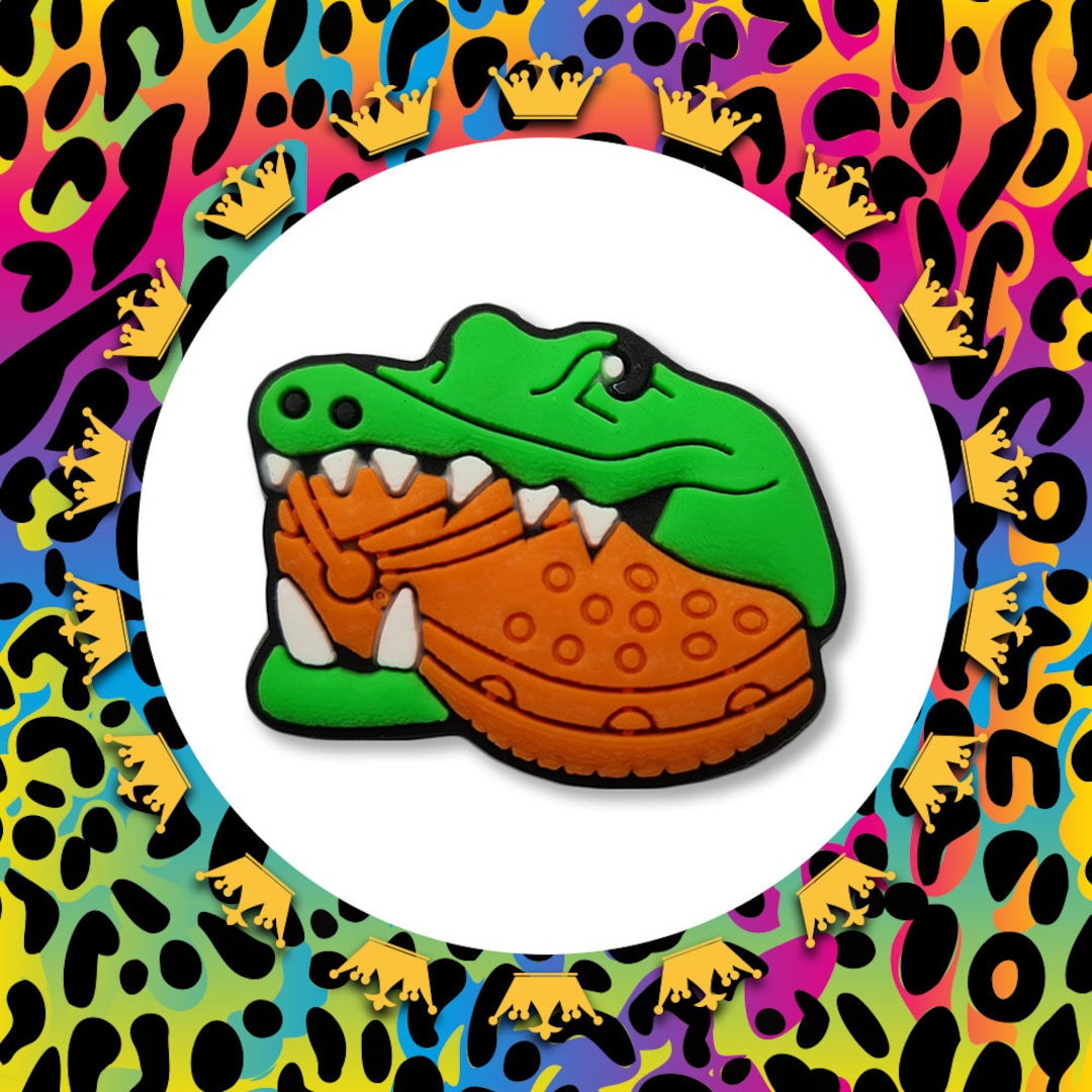 Eating Crocs Super Funny - A Croc Eating an Orange Croc Charm to Fit Crocs/clogs - Etsy