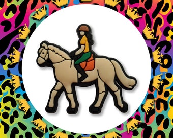 Equestrian Horse Riding Croc Charm: Stable Clog Decoration