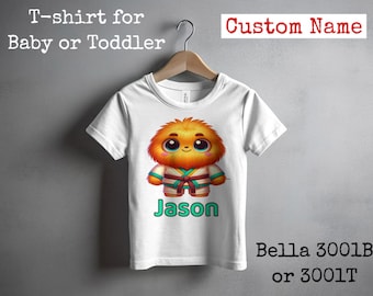 Personalisiertes süßes Karate Monster Shirt, Kinder Martial Arts Tee, entzückendes Monster Shirt, einzigartiges Geschenk für Kinder, buntes Kreatur Design Top