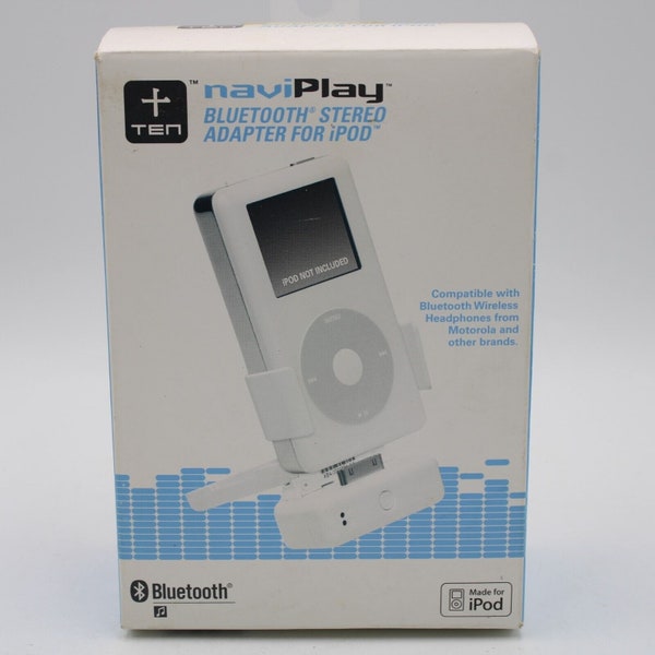 Ten Technology naviPlay Bluetooth Stereo Adaptor For Apple iPod New In Box 2006