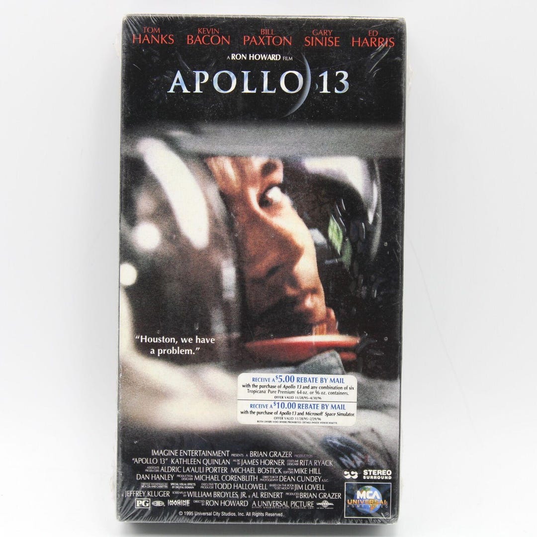 Apollo 13 VHS 1995 Sealed Tom Hanks Bill Paxton Kevin Bacon Ed Harris ...